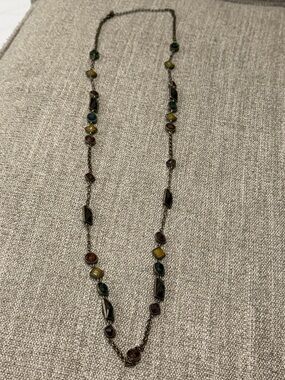 Multicolor Gemstone-Link Women's Necklace